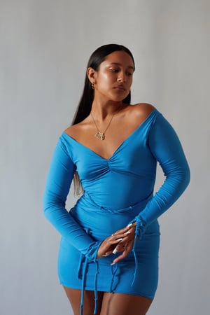 Image of azul knotted mini dress