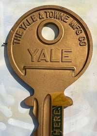 Image 3 of Vintage Giant Yale Key Cutting  locksmith trade shop Sign RARE  1950's