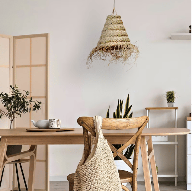 Image of STRAW CONE SHAPE LIGHT SUSPENSION
