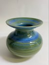 Fiona Bruce Ceramics Forest Green and Blue Bud Vase