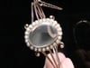 VICTORIAN EDWARDIAN 9CT YELLOW GOLD GLASS SEED PEARL SHAKER LOCKET BANGLE 13.3G