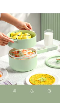 Image 3 of Electric Cooking Pot with Steamer - 1.8 L