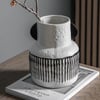 Monochrome Ribbed Vase