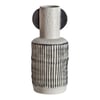 Monochrome Ribbed Vase