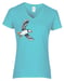 Image of Atlantic Puffin ladies garment dyed v-neck t-shirt