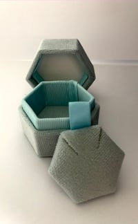 Compact Hexagon Pendant/Earring box 