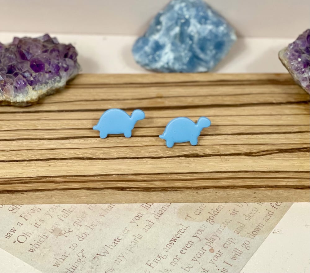 Image of Blue Turtle Studs