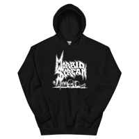 Image 2 of MORBID SCREAM - LOGO I (HOODIE - WHITE PRINT)