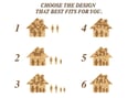 Wooden House Keychain