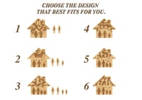 Image 2 of Wooden House Keychain