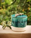 Tarro con tapa "Agua de Mar". Jar with lid "Sea water"
