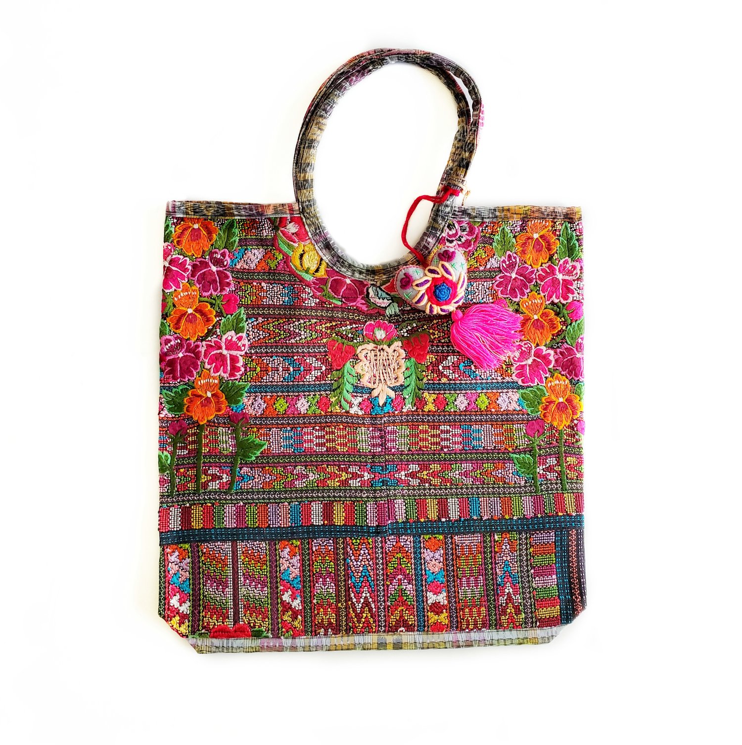 Mexican Embroidered Circle Bag