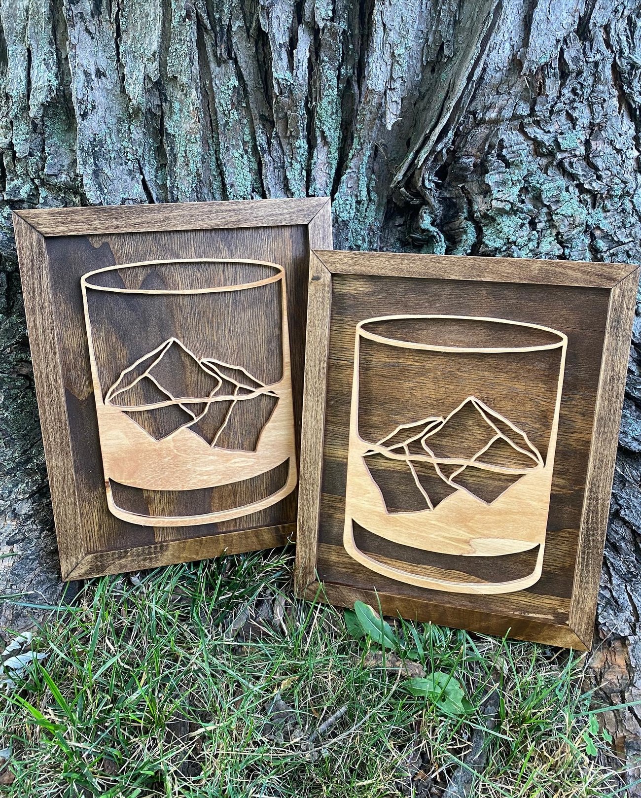 Scroll Saw Template Rocks Glass Whisky Glass Old Fashion Glass M and T Woodworks