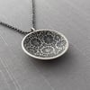 Sterling Silver Coral Fossil Pattern Necklace