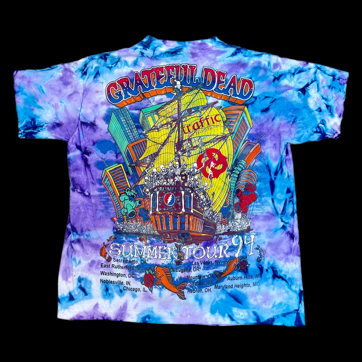 Original Vintage Grateful Dead Summer Tour 1994 Lot Tee -  XL