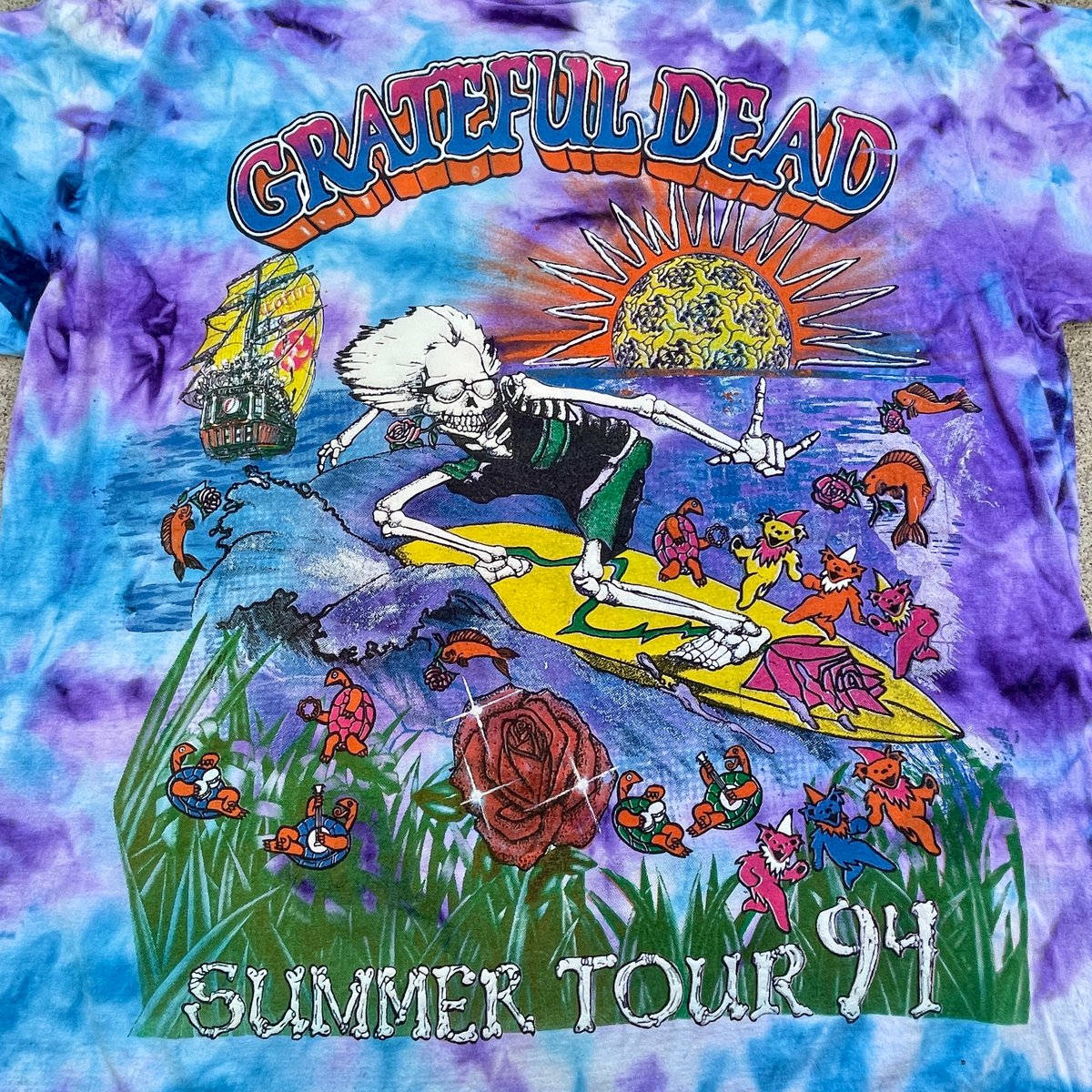 Original Vintage Grateful Dead Summer Tour 1994 Lot Tee - XL
