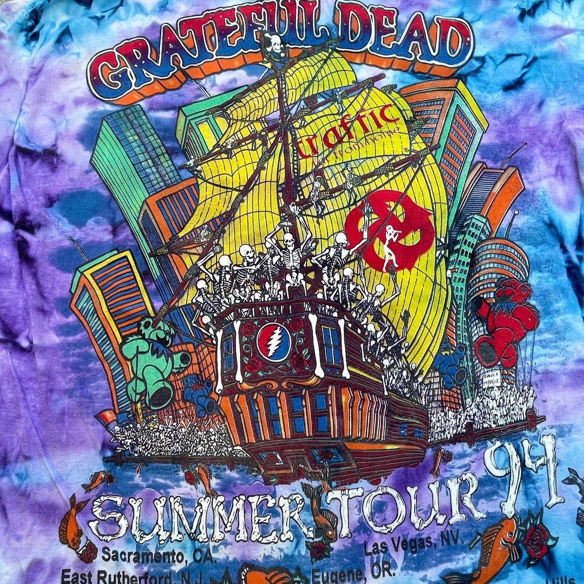 Original Vintage Grateful Dead Summer Tour 1994 Lot Tee - XL