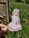 Sexy Long Haired Princess Sticker, Tower Princess, Booty and Soles, Foot Fetish Decal