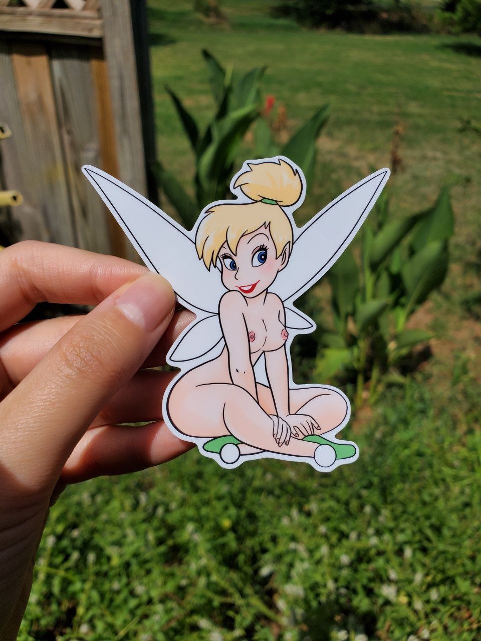 Sexy Tinkerbell Sitting Sticker, Cute Kinkerbell Decal, Fairy Pinup  Stickers, Sexy Disney Stickers | NaughtyPixieCo