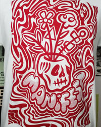 Image 3 of Manifest Silk screened t-shirt red print