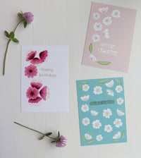 Image 1 of Happy Birthday-  cherry blossoms, Grußkarten 3er Set