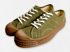 VEGANCRAFT vintage army green lo top sneaker shoes made in Slovakia  Image 2