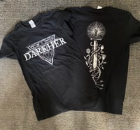 Discontinued- White on Black Logo/ Reverse Rose and Dagger Shirt