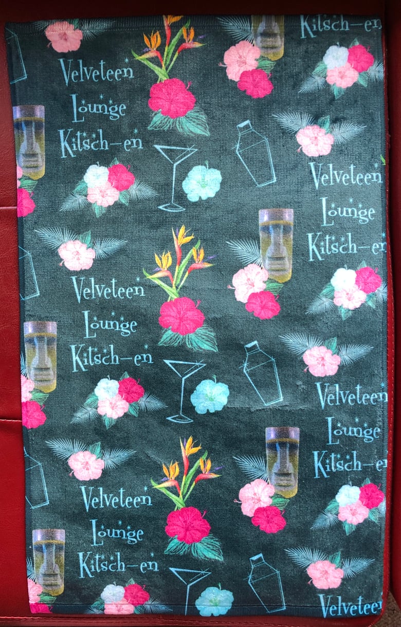 Image of Velveteen Lounge Kitsch-en Plush Bar Towel - Teal