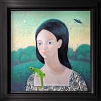 Image 1 of Mona and her pet lizard