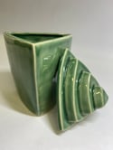 Fiona Bruce Ceramics Retro Deco Jade Green Jar