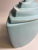 Fiona Bruce Ceramics Retro Deco Pale Blue Jar