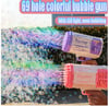 Bubble Gun Rocket 69 Holes  Automatic Blower With Light Toys For Kids 3+