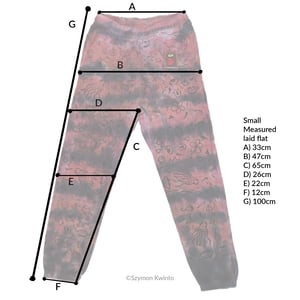Image of Icon Striped tie dye sweatpants with angelfish patch (S)