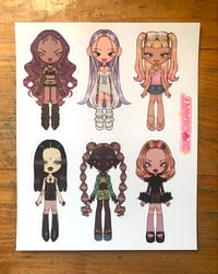 Image 2 of Mini Girlz Sticker Sheet!