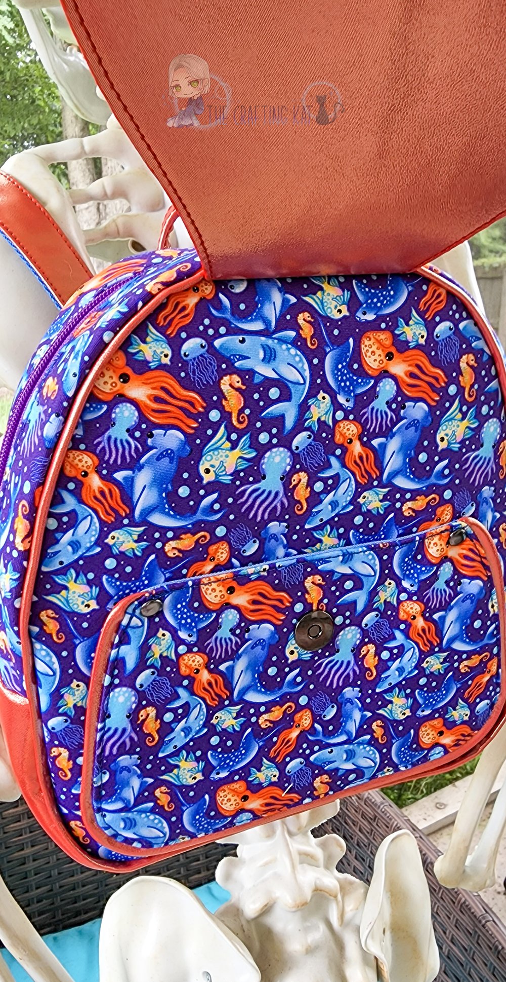 Image of Colorful Fishy Friends Riceball Mini Backpack