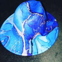 Image 1 of Blue Marbled Fedora