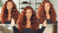 REDDISH BROWN LACE FRONTAL WIG (INCOLOR HAIR)