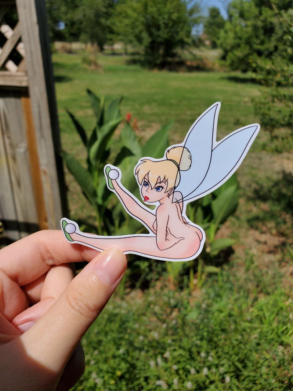Image of Sexy Tinkerbell Sticker, Cute Kinkerbell Decal, Fairy Pinup Stickers, Dirty Disney