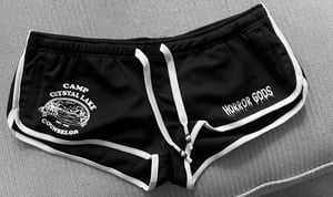 Image of **ON PRE-ORDER** CAMP CRYSTAL LAKE COUNSELOR 80’s BOOTY SHORTS