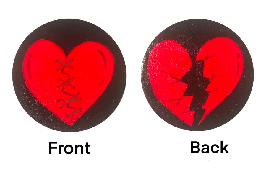 Image of "Broken Heart" Hand Painted Coaster