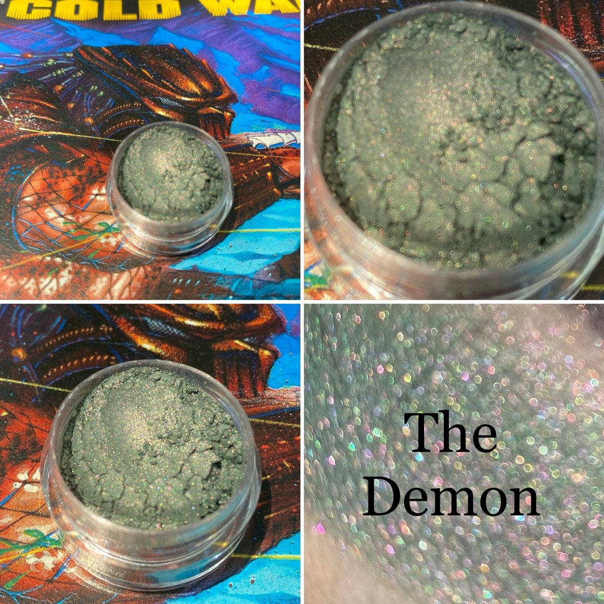 Image of The Demon - Green Copper Shimmer Eyeshadow - Eyes Bold Looks Gothic Horror Aliens