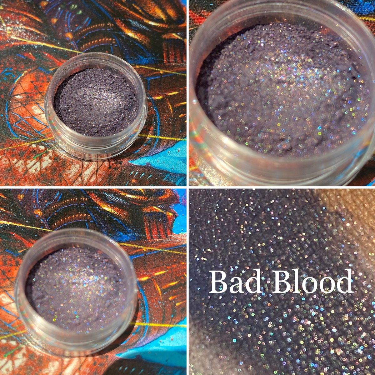 Image of Bad Blood - Black Violet Shimmer Eyeshadow - Eyes Bold Looks Gothic Horror Aliens