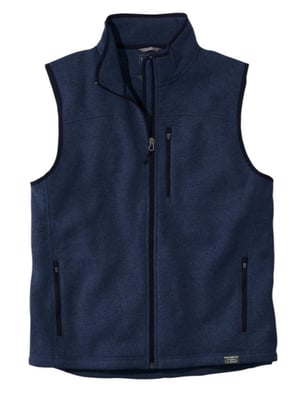 Image of Sweater Fleece Vest (Full Zip) - Black or Bright Navy only