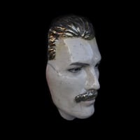 Image 4 of Freddie Mercury Raku Painted Ceramic Face Mask