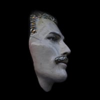 Image 3 of Freddie Mercury Raku Painted Ceramic Face Mask
