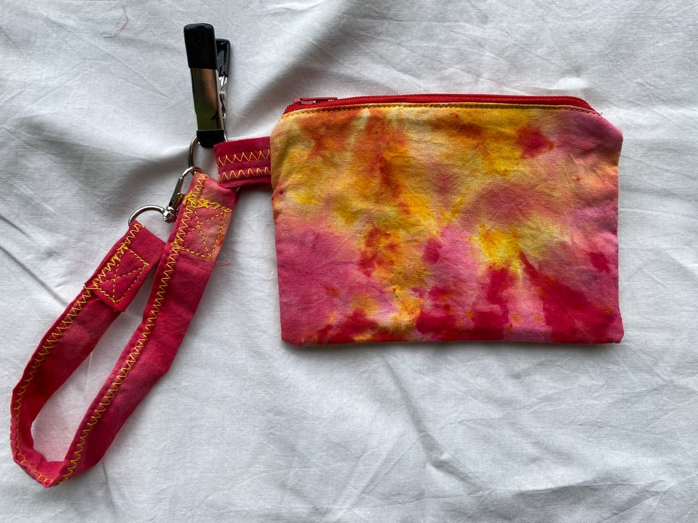 Warm Color Tie Dye Wristlet
