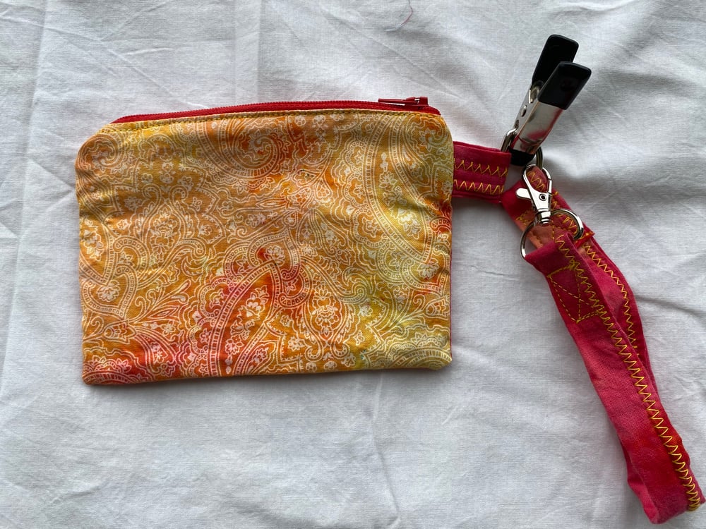 Warm Color Tie Dye Wristlet