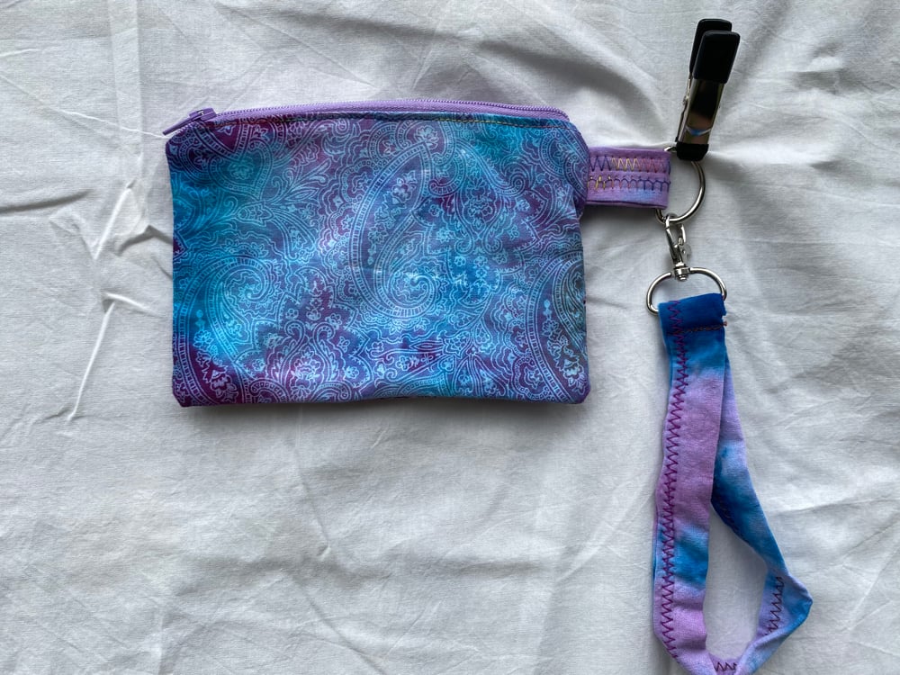 Cool Color Tie Dye Wristlet