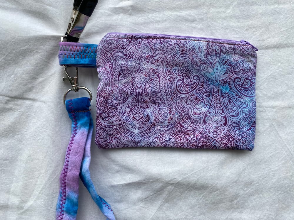 Cool Color Tie Dye Wristlet