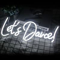 Image 2 of 'Let's Dance' Bright Neon Wall Sign - White/Pink/Red